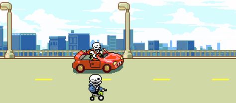 Credits Scene - On the road Silly Undertale, Undertale Sprites, Undertale Aesthetic, Flowey The Flower, Undertale Deltarune, Maker Game, Fox Games, Pixel Art Games, Undertale Funny