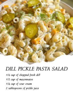 DILL PICKLE PASTA SALAD Crockpot Shredded Beef, Pickle Pasta Salad, Pickle Pasta, Ginger Shot Recipe, Dill Pickle Pasta Salad, Pasta Side, Shredded Beef Tacos, Pasta Side Dishes, Pasta Sides