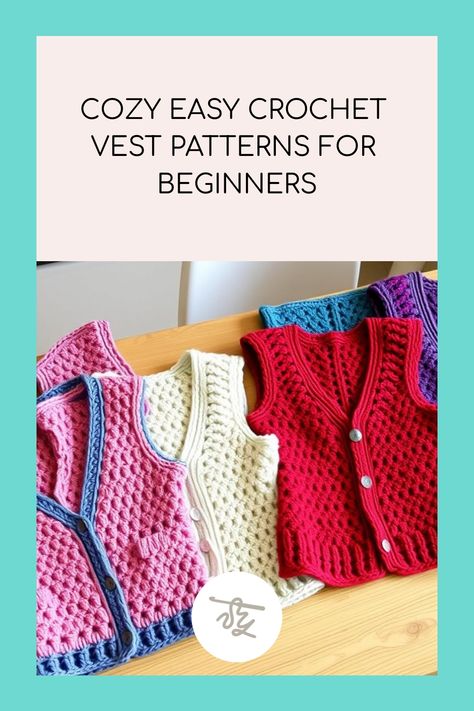 Discover cozy Easy Crochet Vest Patterns perfect for beginners. I’ll guide you through simple designs to create stylish, versatile layering pieces for your wardrobe. Crochet Chunky Vest Free Pattern, Crochet Patterns Vest Free, Easy Crochet Vest Pattern Free For Women, Free Crochet Vest Patterns For Women, Crochet Waistcoat Pattern Free, Sweater Vest Crochet Pattern Free, Free Crochet Vest Pattern, Chunky Crochet Vest, Crochet Vest Pattern Free Woman