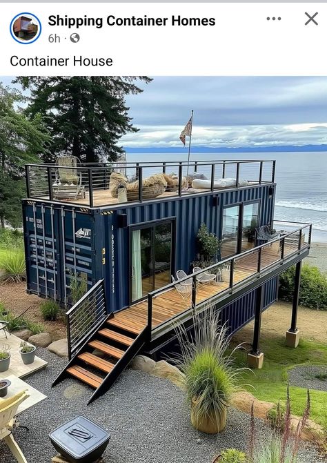 Shipping Container Beach House, Container Homes Australia, Shipping Container Design, Shipping Container Home Designs, Storage Container Homes, Container Cabin, Shipping Container House Plans, Container Buildings, Building A Container Home