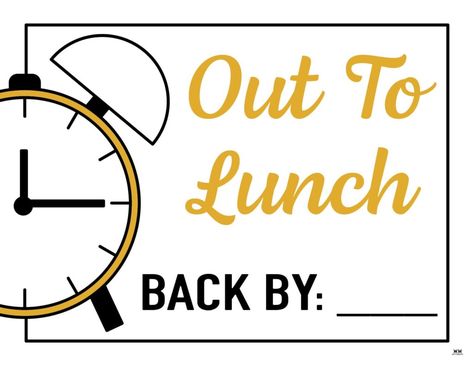 Let people know that you're on a short lunch break with one of these 15 FREE printable out to lunch signs. Print from any personal printer! Out For Lunch Sign, On Break Sign, Lunch Break Sign, Out To Lunch Sign, Cute Outfits For Going Out, Heart Coloring Pages, Out To Lunch, Boy Baby Shower Themes, Therapy Worksheets