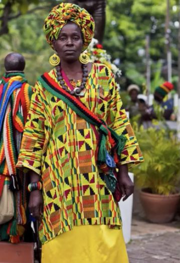 Traditional outfits of Jamaica. Airy but modest clothes (+ photos) - Nationalclothing.org Jamaican Dress, Jamaican Clothing, Jamaican Colors, Jamaica Outfits, Jamaican Women, Traditional Prints, Jamaican Culture, Teddy Boys, African People