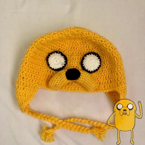 jake from adventure time themed hat(❍ᴥ❍ʋ) #crochet #crocheting #crochetlove #adventuretime #arts #supportsmallbusiness #crochetsouthafrica Adventure Time Hat, Jake From Adventure Time, Finn Jake, Hat Crochet, Support Small Business, Adventure Time, Crochet Hats, Arts And Crafts, Crochet