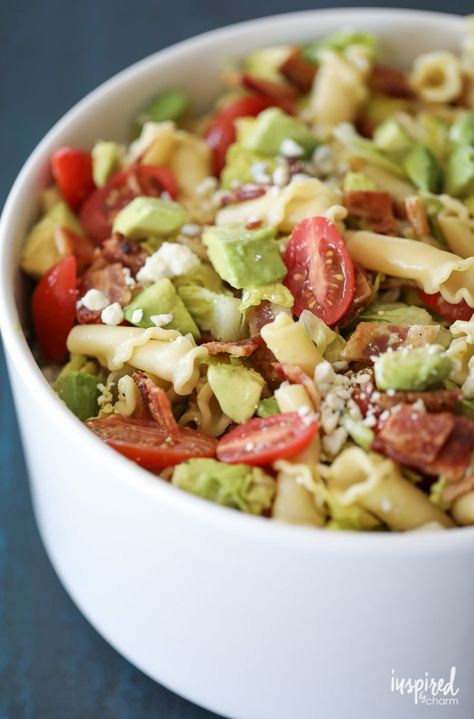 Cobb Pasta Salad, Memorial Day Recipes, Panzanella Recipe, Salad Recipes With Bacon, Recipe With Bacon, Comfort Pasta, Brunch Desserts, Inspired By Charm, Classic Appetizers