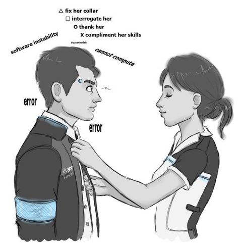 Detroit become human Connor and Kara Dbh Kara Fanart, Detroit Become Human Kara X Luther, Luther X Kara, Kara Detroit Become Human Fanart, Luther And Kara, Connor And Kara, Connor X Kara, Kara Detroit Become Human, Detroit Art