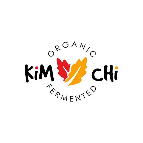 Korean Food Logo, Kimchi Logo, Korea Logo, Logo Packaging Design, Mint Logo, Organic Recipes Healthy, Fermented Vegetables, Kim Chi, Logo Identity