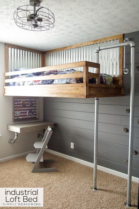 Lofted Dorm Beds, Bed Loft, A Loft Bed, Loft Bed Plans, Diy Loft Bed, Kids Loft, Kids Loft Beds, Bunk Beds With Stairs, Loft Beds