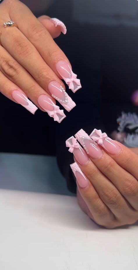 Nail Ideas Acrylic, Girly Acrylic, Nagel Tips, Glamour Nails, Girly Acrylic Nails, Simple Acrylic Nails, Bling Acrylic Nails, Acrylic Nails Coffin Short, Short Acrylic Nails Designs