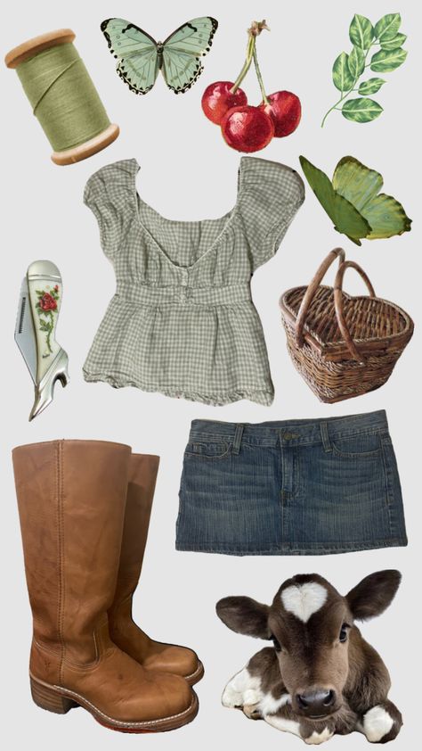 Farmgirl Outfits, Vintage Americana, Farm Girl, Aesthetic Outfits, Country Girls, Your Aesthetic, Connect With People, Creative Energy, Gingham