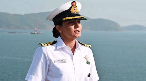 The Indian Navy has recently started posting women officers onboard warships and more avenues are being opened for them in the force, said the Indian Navy on Tuesday on the occasion of International Woman’s Day.... Prepare for CDS, NDA, AFCAT and More at www.ssbcrackexams.com Indian Navy Officers, Priyanka Chaudhary, Krishna Bhakti, Army Look, Joining The Navy, Navy Day, Navy Chief, Navy Uniforms, Merchant Navy