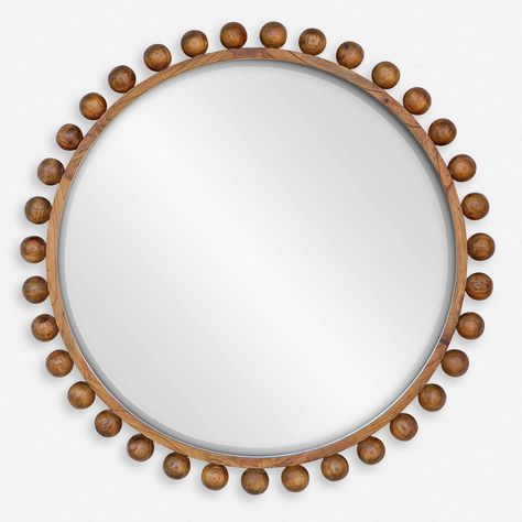 Cyra Wood Round Mirror, Walnut | Uttermost Wood Round Mirror, Round Wood Mirror, Boston House, Uttermost Mirrors, Mesa Exterior, Mirror Shop, Round Wall Mirror, Wood Mirror, Walnut Stain