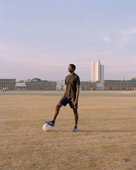 Woolwich - Cian Oba-Smith Football Film Photography, Sports Film Photography, Enviromental Portrait Photography, Environment Portrait, Soccer Shooting, Football Photoshoot, Soccer Shoot, Ollie Watkins, Sport Editorial