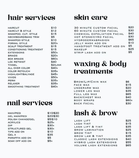 🎯New services were added to the price list at Science of Beauty Academy 🎯Appointments can be booked starting at 10:30-2:30 depending on service(s) booked 🎯Message me to to book 📲📲 Body Waxing Price List, Waxing Price List, Wax Studio, Neck Beard, Chemical Exfoliation, Beauty Academy, Body Waxing, Hot Stones, Facial Exfoliator