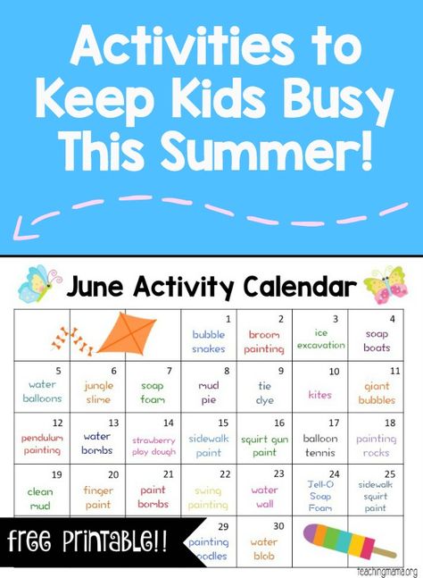 June Activity Calendar - fun, hands-on activities to keep kids busy this summer! June Activities, Activity Calendar, Teaching Mama, Summer Schedule, Summer Fun For Kids, Fun Summer Activities, Summer Learning, Summertime Fun, Summer Activities For Kids