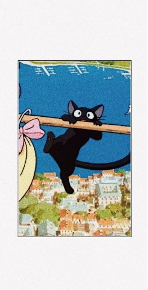 Kiki’s delivery service, JiJi, studio ghibli, cats, wallpaper, aesthetic, cute Kiki's Delivery Service Cat Wallpaper, Jiji Kiki's Delivery Service Wallpaper, Jiji Wallpaper, Jiji Studio Ghibli, Kiki's Delivery Service Wallpaper, Kiki's Delivery Service Cat, Jiji Kiki's Delivery Service, Jiji Kiki, April Bujo