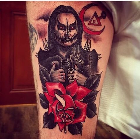 Cradle of Filth/Dani Filth Tattoo by Uncle Allan Dani Filth, Cradle Of Filth, Body Modifications, Skull Tattoo, Portrait Tattoo, Art Collection, Tattoos, Skin, Art