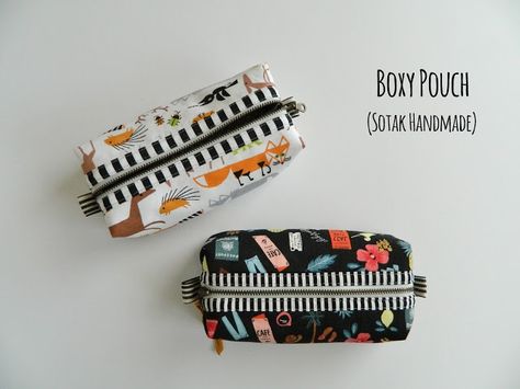 Hello friends, welcome! Most of you know by now pouches of different shapes and sizes are one of my very favorite projects to sew and today I'm happy to share a new free tutorial for a boxy pouch with Boxy Pouch, Boxy Bags, Zipper Pouch Tutorial, Pouch Sewing, Pouch Tutorial, Sewing Tutorials Free, Sewing Purses, Small Sewing Projects, Pouch Pattern