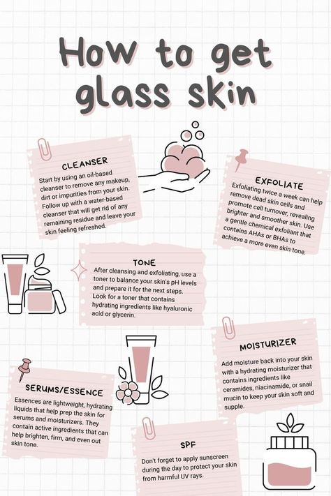 “To achieve glass skin without the help of makeup, it really comes down to exfoliating off the dead skin that contributes to a dull complexion,” #NutritionTips #FitnessTips #SelfCare #Wellness #HealthyLiving #HealthyLifestyle #FitLife #HealthTips Clean Face Tips Clear Skin, What To Do For Clear Skin, How To Achieve Glass Skin, How To Have Glass Skin, Lash Website, Smooth Clear Skin, Get Glass Skin, Facial Skincare, Face Tips