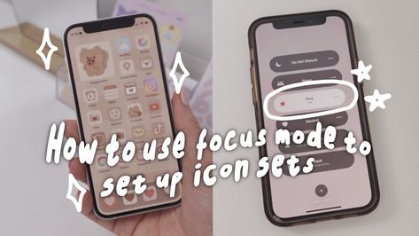 Iphone home screen customization tutorial How To Change Wallpaper With Focus, Focus Modes Iphone Aesthetic, How To Make A Focus On Iphone, Focus Modes Iphone Ideas, Set Up Iphone Home Screen, Focus Modes Iphone, Focus Settings Iphone Ideas, How To Customize Iphone Home Screen, Focus Settings Iphone