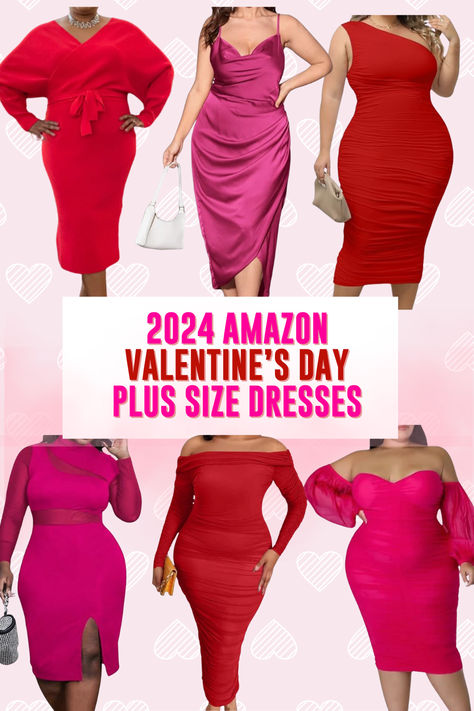 💕Hey beauties, get ready to dazzle on date night! This collection features stunning plus-size pink and red dresses from Amazon, designed to make you the star of your evening out with bae this Valentine's Day! Valentine’s Day Outfits For Women Plus Size, Plus Size Valentines Day Outfit Night, Plus Size Valentines Day Outfit, Night Outfits Plus Size, Dresses For Big Bust, Valentine Outfits For Women, Dresses From Amazon, Pink And Red Dress, Dinner Party Outfits