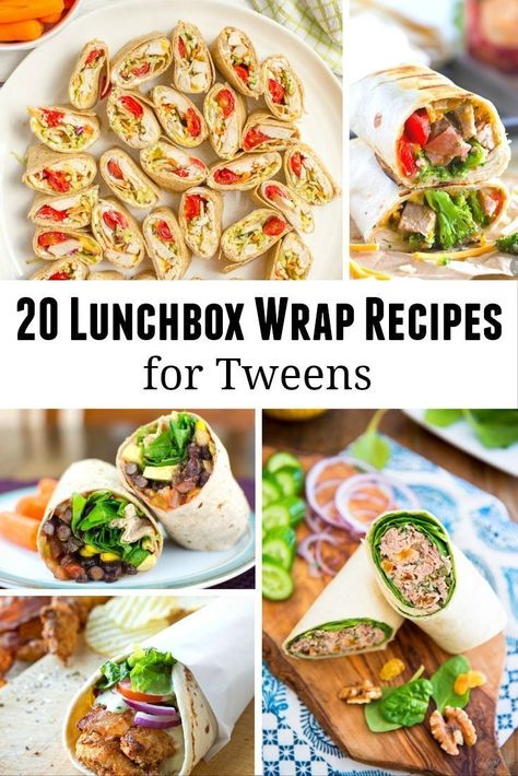 Lunchbox Wrap Recipes for Tweens - easy ways for kids to make their own school lunch #teens #tweens #kids #recipes #recipe #lunch #wraps #lunchbox #school #backtoschool Pastina Recipes, Sandwiches And Wraps, Lunch Saludable, Vegetarian Meals For Kids, Lunch Wraps, Sandwich Ideas, Nutribullet Recipes, Kids Cooking Recipes, Healthy School Lunches