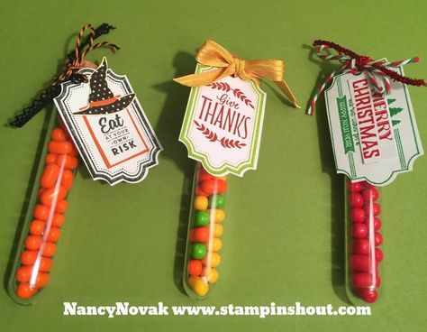 Test Tube Crafts, Fete Ideas, Xmas Treats, Treat Holders, Fun Christmas Crafts, Card Making Crafts, Treat Holder, Craft Show Ideas, Neighbor Gifts