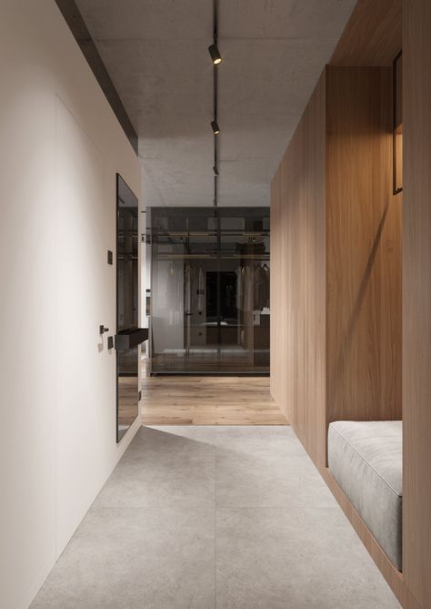 Cement Wood Interior, Concrete Floor Wood Wall, Concrete Wall Wood Floor, Concrete Floor Wood, Wood And Concrete Floor, Wood And Cement Floor, Concrete Entryway, Concrete And Wood Flooring, Concrete And Wood Floor