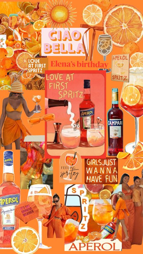 #ilmioprimoshuffle #myfirstshuffle Sunset Spritz Party, Aperol Spritz Aesthetic Party, Aperol Spritz Bachelorette Party, Aperol Spritz Party, Spritz Party, Bachelorette Vibes, Spritz Aperol, Tequila Sunset, Citrus Party