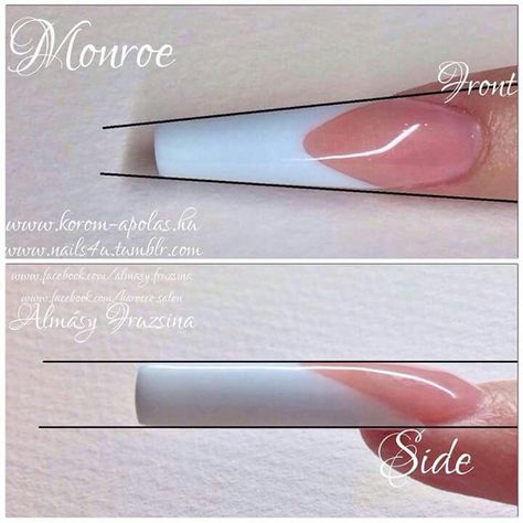 Monroe Nail Marilyn Nails, Nails Shapes, Acrylics Nails, Couture Nails, Acrylic Nails At Home, Acrylic Nail Shapes, Edge Nails, Nail Techniques, Nail Swag