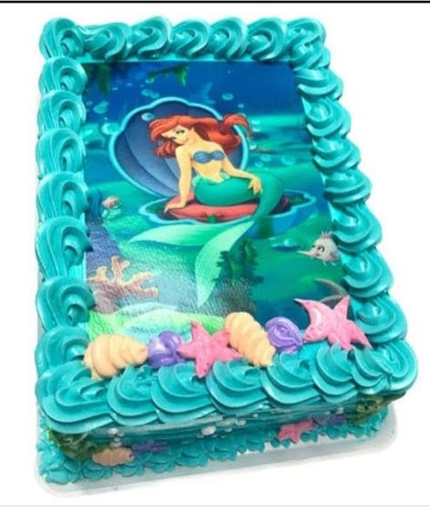 Halle Bailey Mermaid, Mermaid Sheet Cake, Mermaid Sheets, Halle Bailey Little Mermaid, Little Mermaid Birthday Cake, Mermaid Birthday Cake, Mermaid Birthday Cakes, Ideas Cumpleaños, Little Mermaid Birthday