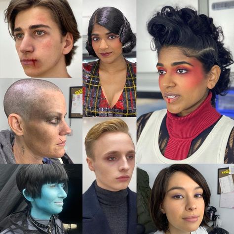 Doom Patrol make-up effects in season 3: Sebastian Croft (Charles Rowland), Anita Kalathara (Sleepwalk), Stephanie Czajkowski (Hammerhead), Ty Tennant (Edwin Paine), Madalyn Horcher (Crystal Palace) Edwin Paine, Ty Tennant, Charles Rowland, Sebastian Croft, Dead Boy, Doom Patrol, Neil Gaiman, Crystal Palace, Dc Universe