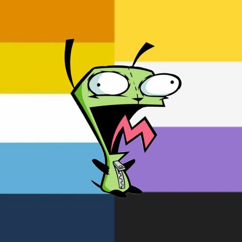 invader zim Aroace Nonbinary Pfp, Insane Oc, Nonbinary Pfp, Queer Wallpaper Aesthetic, Aroace Aesthetic, Non Binary Pfp, Queer Wallpaper, Gir Pfp, Aroace Pfp