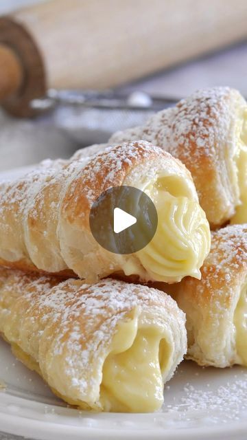 Manuela Mazzocco on Instagram: "✨Tips to make perfect cream horns✨ After re-posting my recipe for these delicious cannoncini alla crema, I’ve got lots of questions on how to roll, and especially, how to easily remove the puff pastry horns from their mold, even if they are stuck. So here are my tips and video tutorial. I hope it will be useful 🤗😘 Full recipe on my website. 🔗in profile/comment or DM if you can’t find it. Or google search “Manuela cream horns” and the recipe will pop up. Happy baking 😘 #italianrecipe #italianfoodie #italiandessert #dessert #cannoncini #crema #creamhorns #mostpopular #popular" Cream Horn Molds, Puff Pastry Shells, Dessert Oreo, Cream Horns, Custard Cream, Italian Cream, Italian Pastries, Pastry Shells, Puff Pastry Sheets