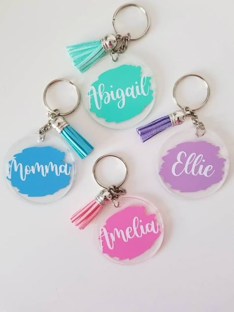 Acrylic Name Keychain, Circuit Crafts, Students Christmas, Name Keychain, Acrylic Pins, Blue Pink Purple, Keychain Design, Acrylic Keychain, Friend Gifts