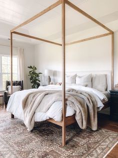 4 Post Bed, 4 Poster Beds, Diy Platform Bed, Diy Bed Frame, Four Poster Bed, Four Poster, Poster Bed, Bedroom Posters, Canopy Bed