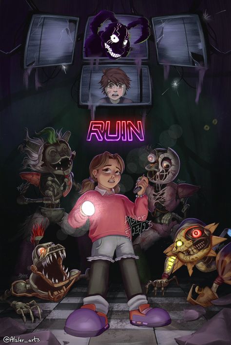 Fnaf Fanart Cute, Ruin Dlc, Fnaf Ruin, Fnaf 9, Fnaf Sb, Animatronic Fnaf, Inspiration Painting, Fnaf Wallpapers, Fnaf Movie