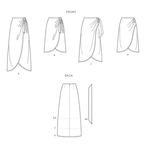 Simplicity S9048 MISSES SARONG SKIRT Wrap Skirt Pattern, Pareo Skirt, Skirt With Pleats, Easy Wrap, Sarong Skirt, Dress Making Patterns, Skirt Patterns Sewing, Simplicity Sewing, Sewing Skirts