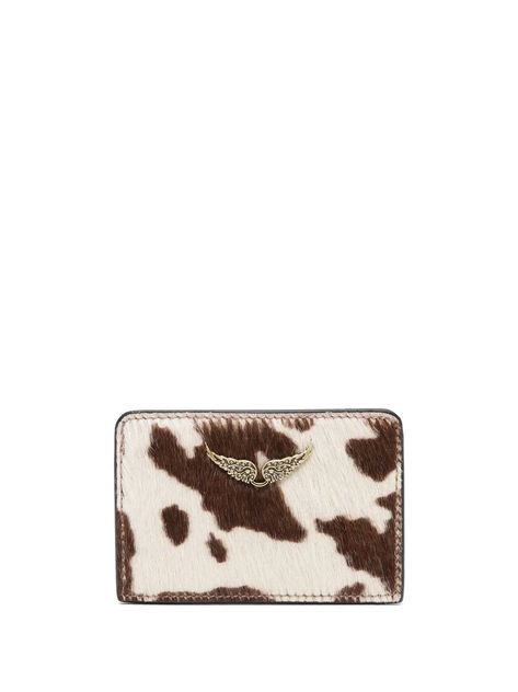 Zadig&Voltaire logo-plaque cow-print Wallet - Farfetch Cow Print Wallet, Ysl Envelope, Mini Icons, White Cow Print, Cute Wallets, Envelope Wallet, Designer Purses, White Cow, Designer Wallets