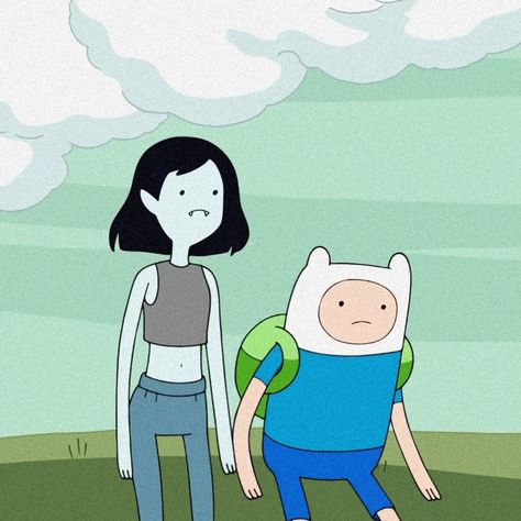 Finn And Marceline Matching Icons, Marceline Matching Pfp, Finn And Marceline, Finn Mertens, Adventure Time Marceline, Finn The Human, 8 Bit, Matching Pfp, Cartoon Network