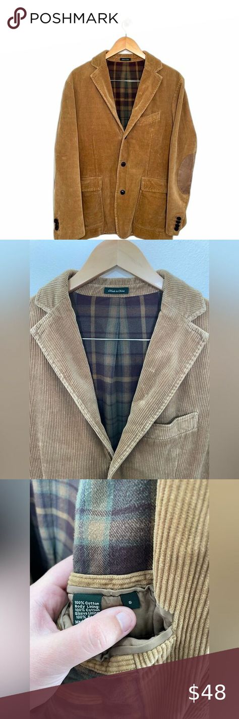 J. Crew blazer Corduroy flannel lined sport coat size small elbow patches preppy Corduroy Blazer Outfit, Corduroy Blazer, Elbow Patches, Blazer Outfits, Blue Shirt, Sport Coat, J Crew, Blazer, Plus Fashion