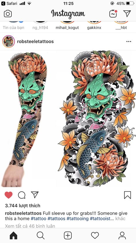 japanese tattoo designs Japanese Sleeve Tattoo Design, Japan Tattoo Traditional, Traditional Japanese Sleeve, Japanese Tattoo Art Traditional, Japanese Tattoo Sleeve, Traditional Japanese Tattoo Sleeve, Samurai Tattoo Sleeve, Japanese Tattoo Women, Koi Tattoo Sleeve