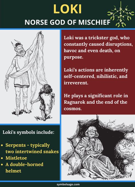 Loki remains one of the best-known gods of the Norse pantheon of gods, famous for his trickery and the many disruptions that he caused. Here are his symbols. Loki Symbols Norse Mythology, Norse Loki Symbol, Loki God Of Mischief Norse Mythology, Loki Symbol Norse Mythology, Loki Deity Work, Offerings For Loki, Loki Tattoo Norse Mythology, Loki God Mythology, Loki Norse Mythology Art