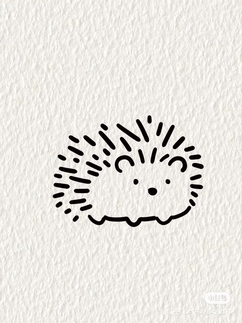 Drawing Hedgehog Cute, How To Draw A Hedgehog Easy, Hedgehog Line Drawing, Easy Hedgehog Drawing, Hedgehog Drawing Simple, Draw Hedgehog, Tattoo Hedgehog, Cute Hedgehog Drawing, Porcupine Drawing