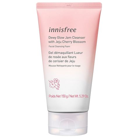 Innis Free Cherry Blossom, Pink Cleanser, Innisfree Skincare, Jeju Cherry Blossom, Oily Skincare, Gentle Baby, Pink Gel, Oily Skin Care, Skin Radiance