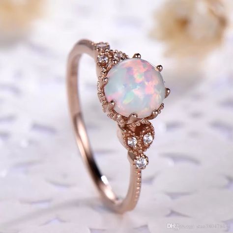 White Opal Engagement Ring, Opal Engagement Ring Set, Opal Engagement Ring, Timeless Ring, Opal Ring Gold, Opal Engagement, Engagement Rings Opal, Lovely Ring, Pretty Rings