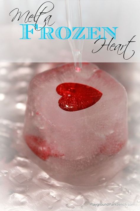 Teach your kids a little science while strengthening their fine motor skills and paying homage to their favorite movie, Frozen! Kids Valentines Activities, Science Valentines, Kindergarten Valentines, Frozen Heart, Preschool Valentines, Valentine Activities, Valentine Crafts For Kids, Valentine Theme, Valentines Day Activities