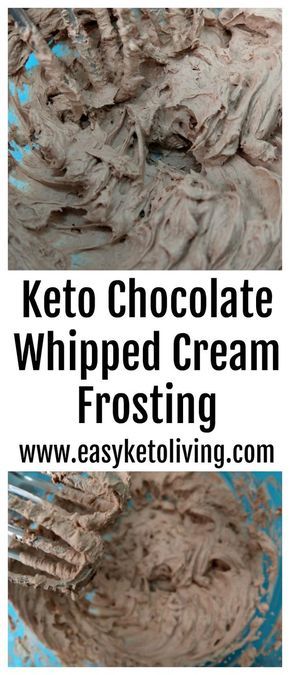 Keto Chocolate Whipped Cream Frosting Recipe – Easy Low Carb Homemade Chocolate Filling or Dessert which could also be enjoyed as a chocolate mousse! Cream Frosting Recipe, Chocolate Whipped Cream Frosting, Whipped Cream Frosting Recipe, Pudding Frosting, Keto Whipped Cream, Low Carb Desserts Easy, Frosting Recipes Easy, Chocolate Whipped Cream, Low Carb Dessert