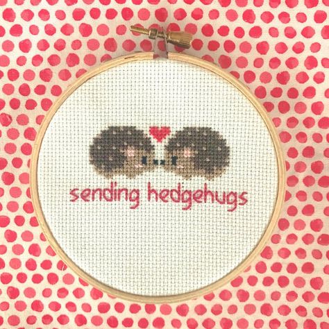 Hedgehog Cross Stitch | Etsy Cross Stitch Ideas, Hoop Cross Stitch, Cross Stitch Embroidery Patterns, Embroidery Patterns Ideas, Art Geek, Nursery Cross Stitch, Subversive Cross Stitch, Framed Cross Stitch, Patterns Ideas