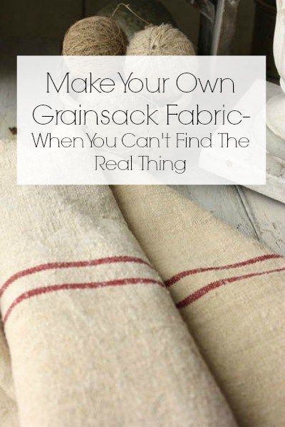 Old Farmhouse Style, Drop Cloth Projects, Sewing Room Furniture, Canvas Drop Cloths, Grain Sack Fabric, Grain Sack, Primitive Crafts, Drop Cloth, Old Farmhouse