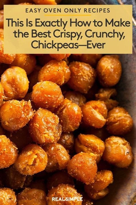 Healthy Crunchy Snacks, Chickpea Snacks, Crunchy Chickpeas, Crunchy Snack, Chickpea Recipes, Makanan Diet, Protein Snacks, Healthy Snacks Recipes, Chickpeas